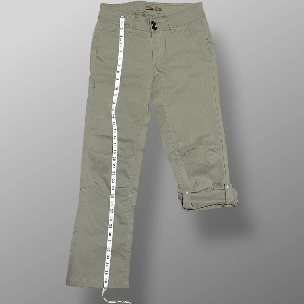 prAna Halle Hiking Pants Womens Sz 4 Short Roll Up Capri Original Stretch Zion - Picture 2 of 10